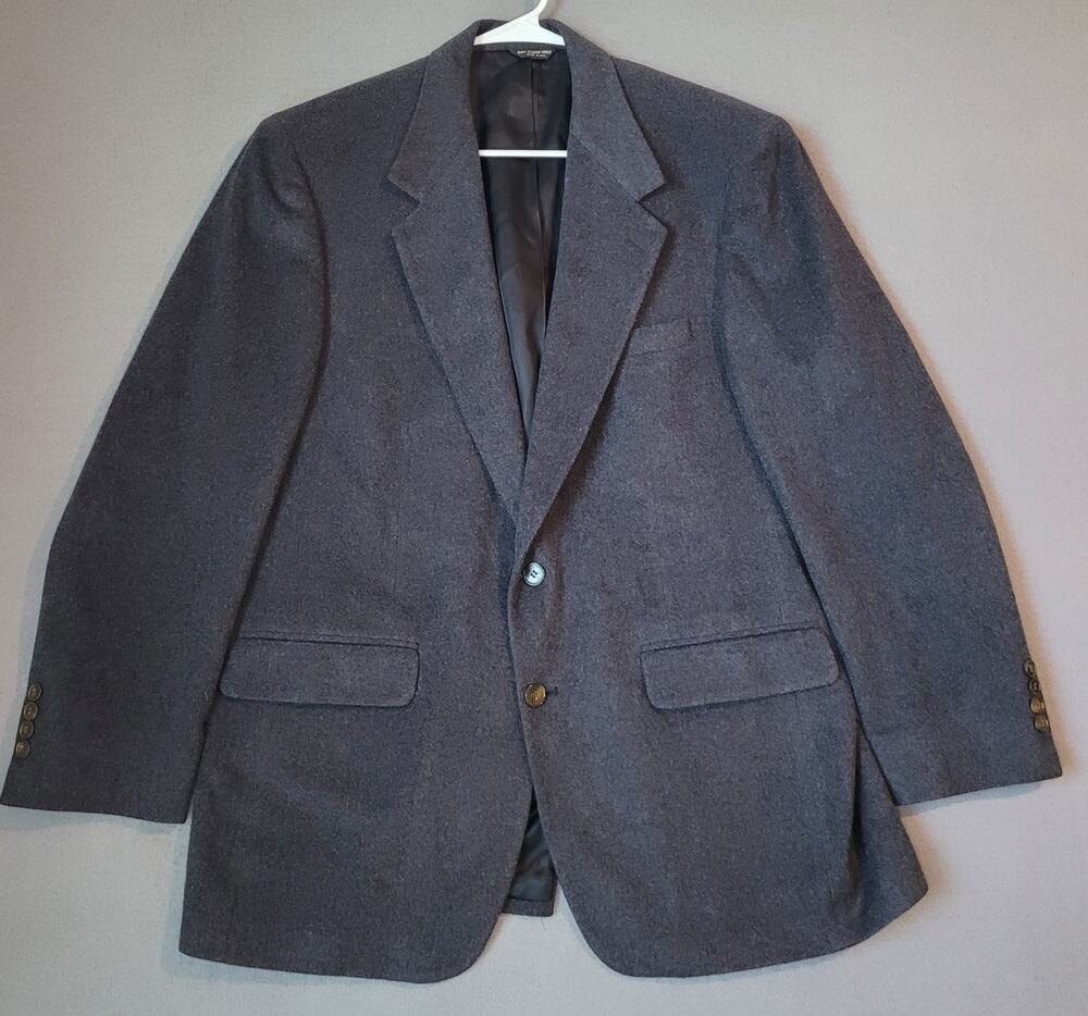 Lord & Taylor Fifth Avenue Collection Men's 100% Cashmere Gray Blazer 44 Regular